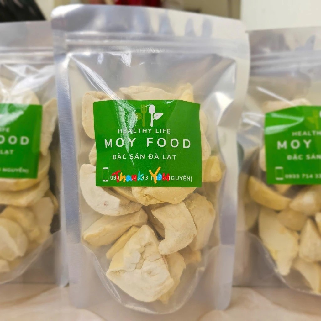 100gr Sublimation-dried Durian, Crispy and Retains Original Flavor - Da Lat Specialty. Moyfood