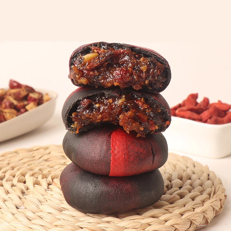 Red Apple Brown Rice Cake, Light Sweet Taste, Soft, Chewy, Delicate Flavor