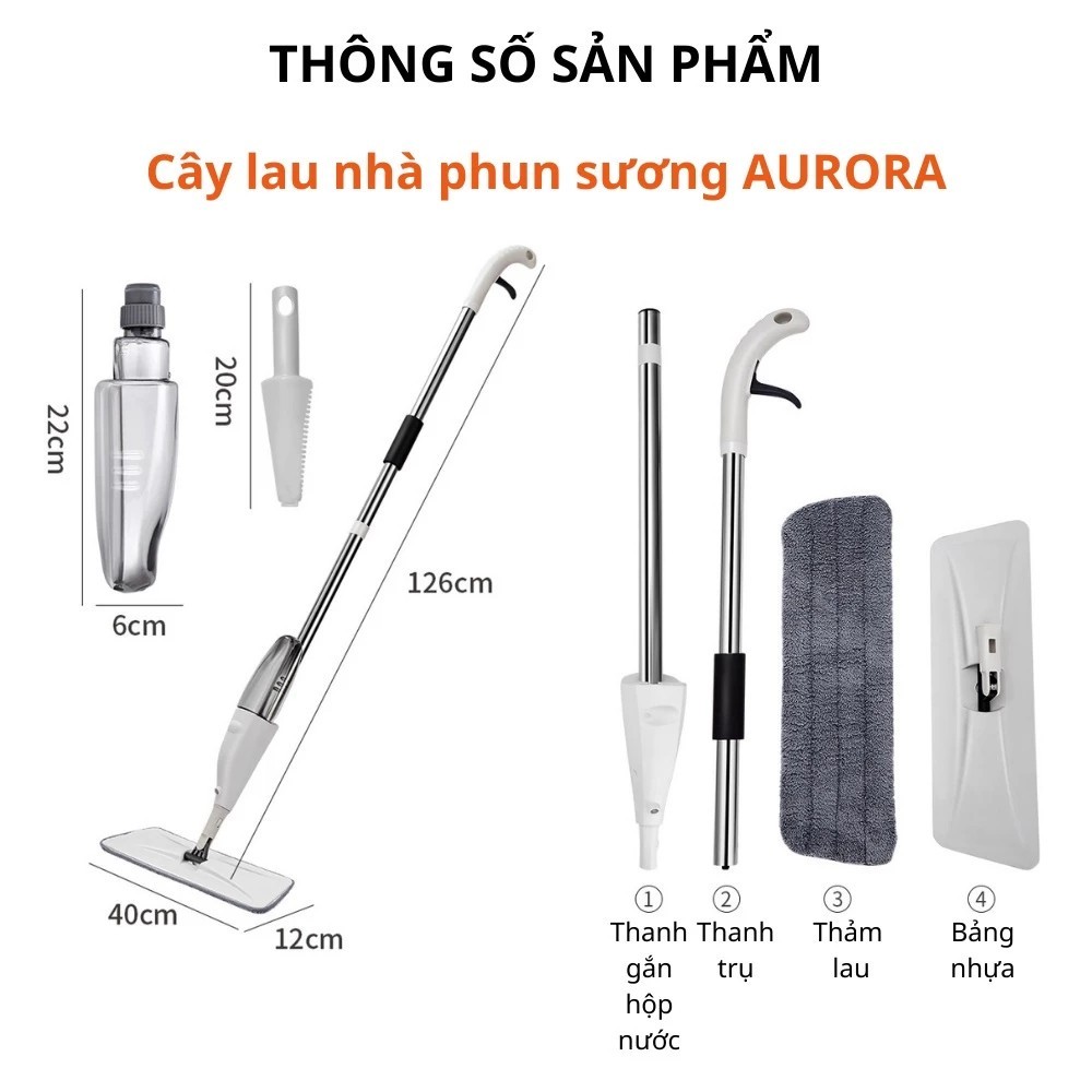 360 Degree Rotating Mist Mop, Smart Mop