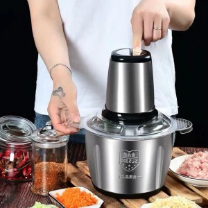 304 不锈钢绞肉机，配备 4 个多功能刀片，2500 瓦容量，迷你手持绞肉机