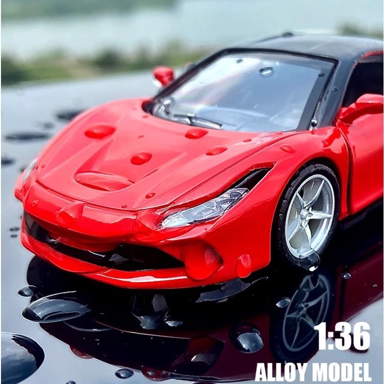 Ferrari F8 metal model car for kids 1:36 scale