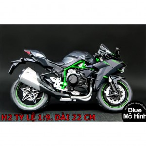 川崎 Ninja H2R H2 摩托车模型带灯光版 1：9