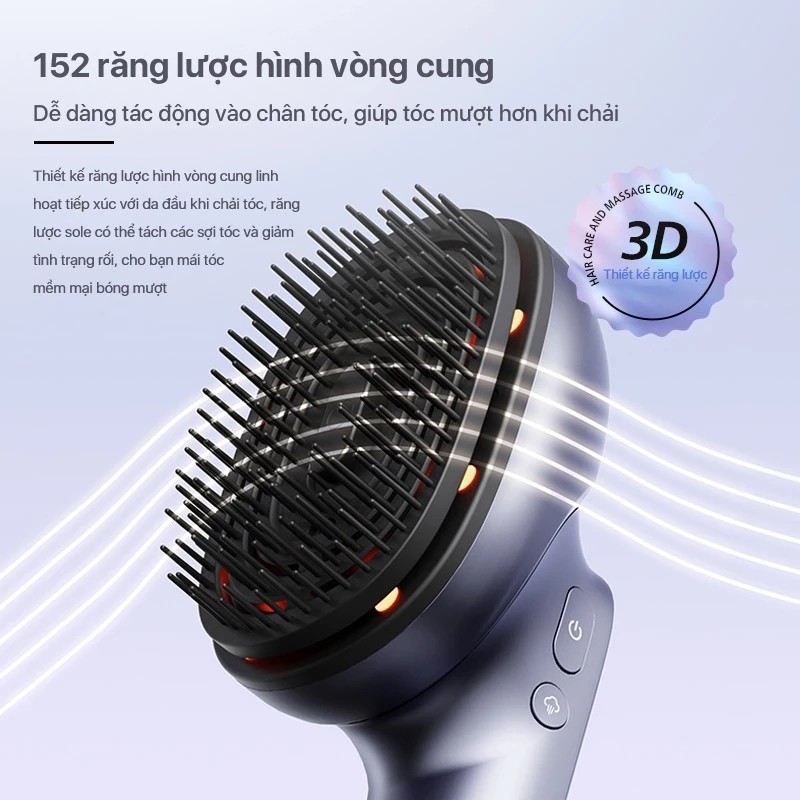 PHILIPS 1511 Electric Scalp Massage Comb - massage reduces stress and stimulates blood circulation, moisturizing essential oils for hair care