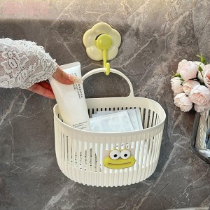 KQdsp Cartoon Multi-function Small Hanging Basket Bathroom Face Towel Storage Basket Kitchen Dormitory Bedside Wall Hanging Beautiful Basket