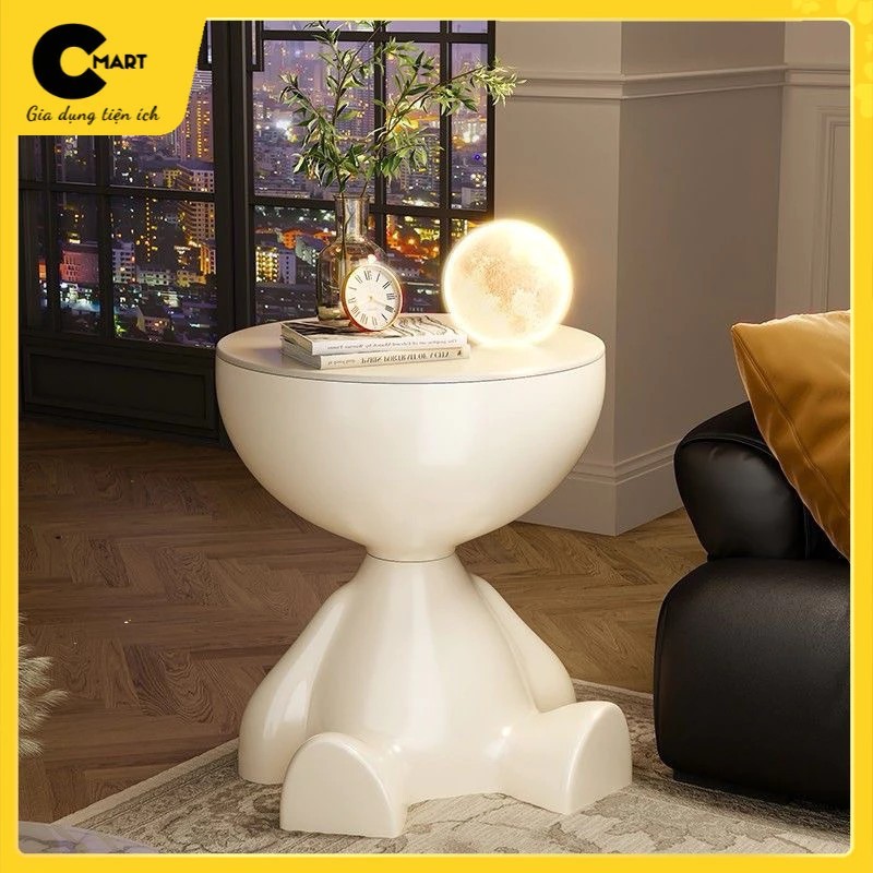Small Tea Table 2IN1 Cute Bear Shaped Mobile Side Table Balcony Tea Table CMB16