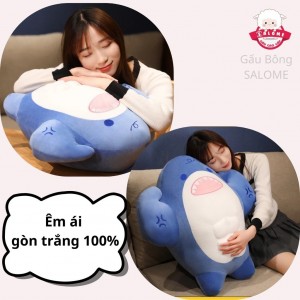 Gấu Bông Con Cá Mập Xanh Cơ Bắp Có Múi Bụng Cute To Khổng Lồ SALOME TP HCM, Quà Tặng Cao Cấp