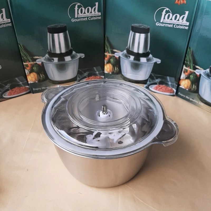 304 stainless steel meat grinder with 4 multi-function blades, 2500w capacity, mini handheld bear grinder
