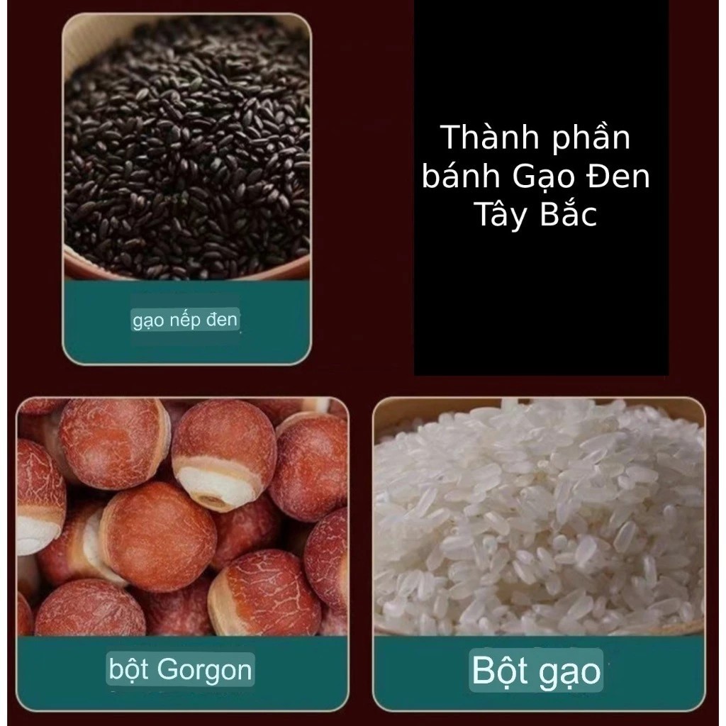 Northwest black rice cake has low sugar content, no preservatives, made from whole grain flour, good for health.