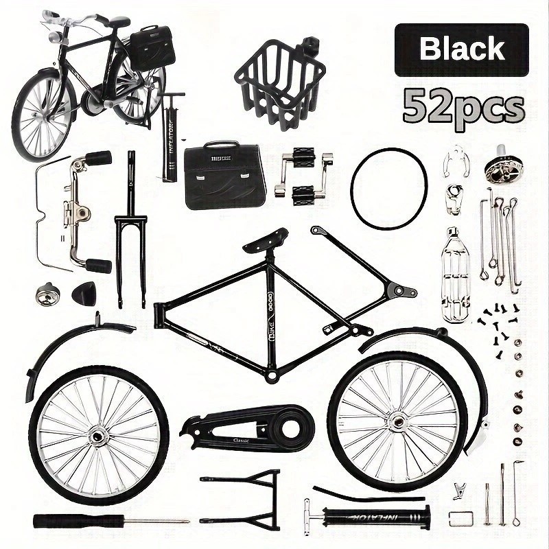 Shocking Price ⚡Classic Style Mini Alloy Bicycle Assembly Model, Educational Collection of Toys for Children Gift