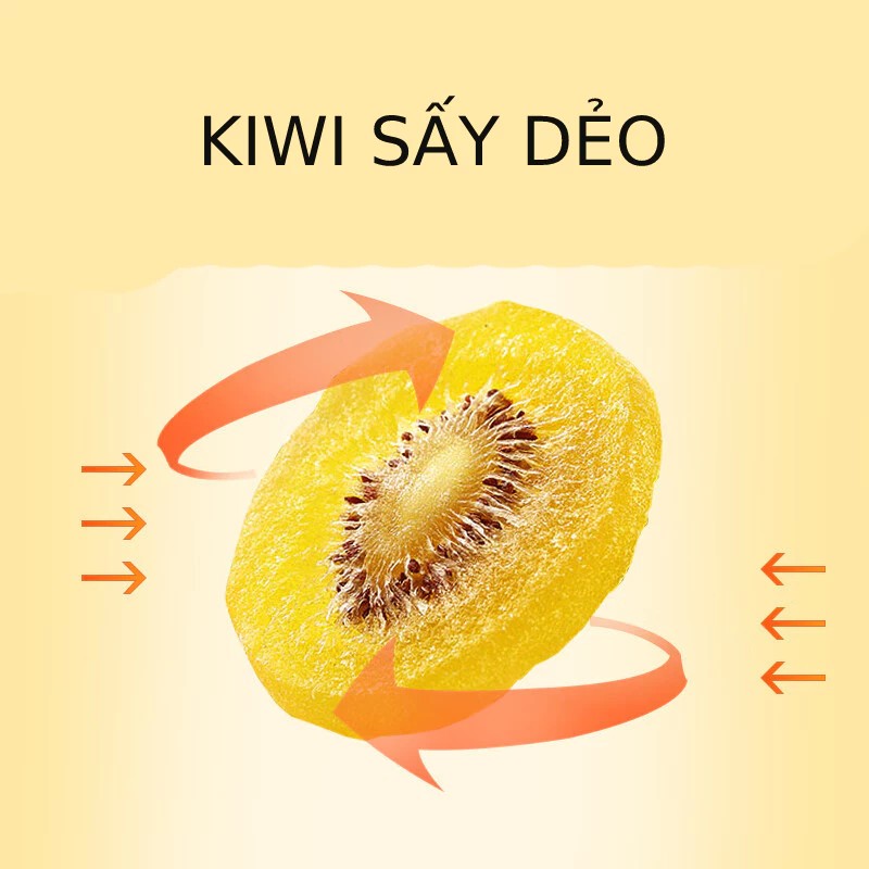 Dalat Dried Kiwi, Naturally Sweet and Sour, Small Pieces, Convenient, Easy to Eat