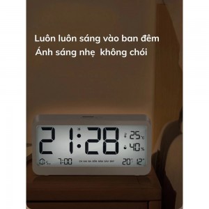 Multi-function desk clock - Night LED screen with integrated alarm, temperature and humidity measurement, bedroom decor, touch