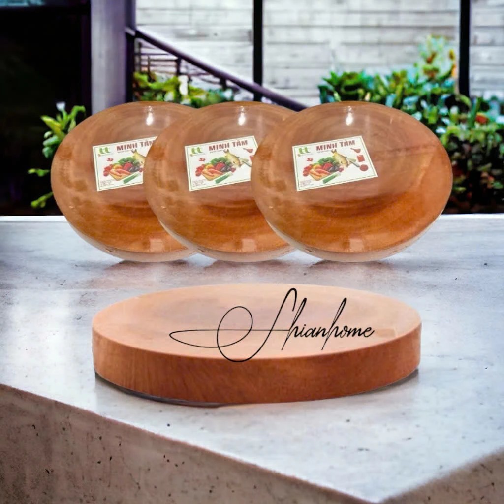 18CM ROUND WOODEN CUTTING BOARD NATURAL WOOD 🍀 18CM ROUND CUTTING BOARD