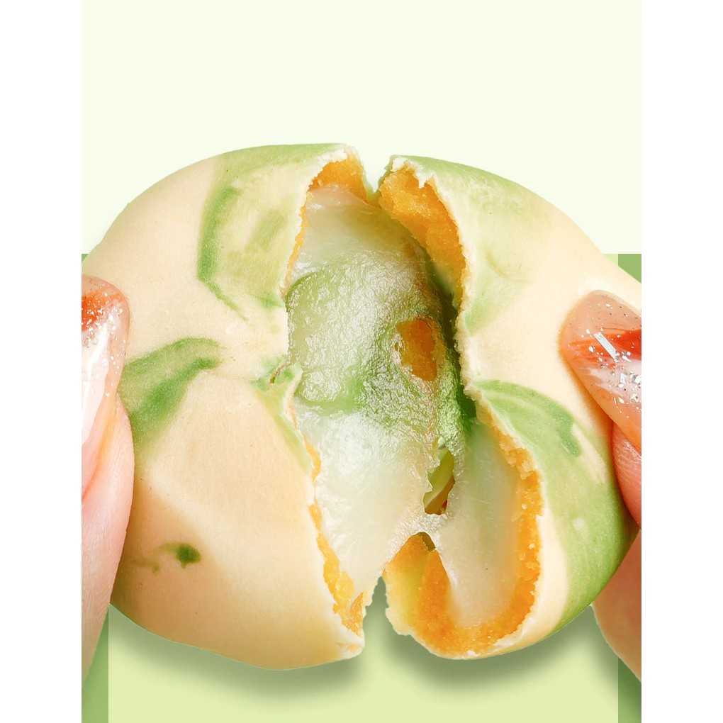 Matcha Green Bean Mochi Cake is Lightly Sweet, Soft and Easy to Eat Filling