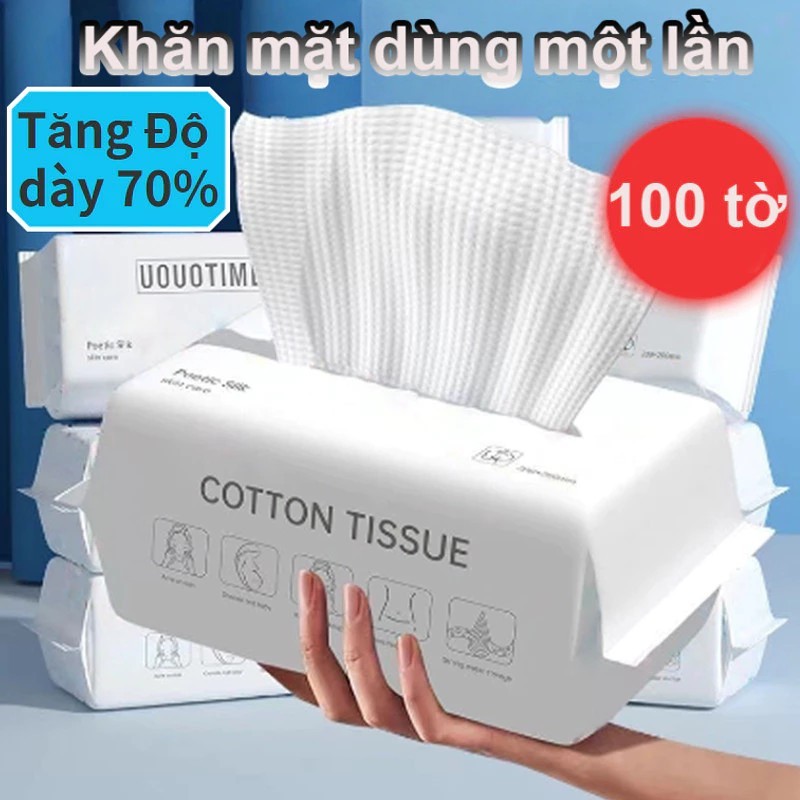 100 disposable face towels, Multi-purpose dry face towels, disposable dry towels, makeup remover wet towels, thick soft towels