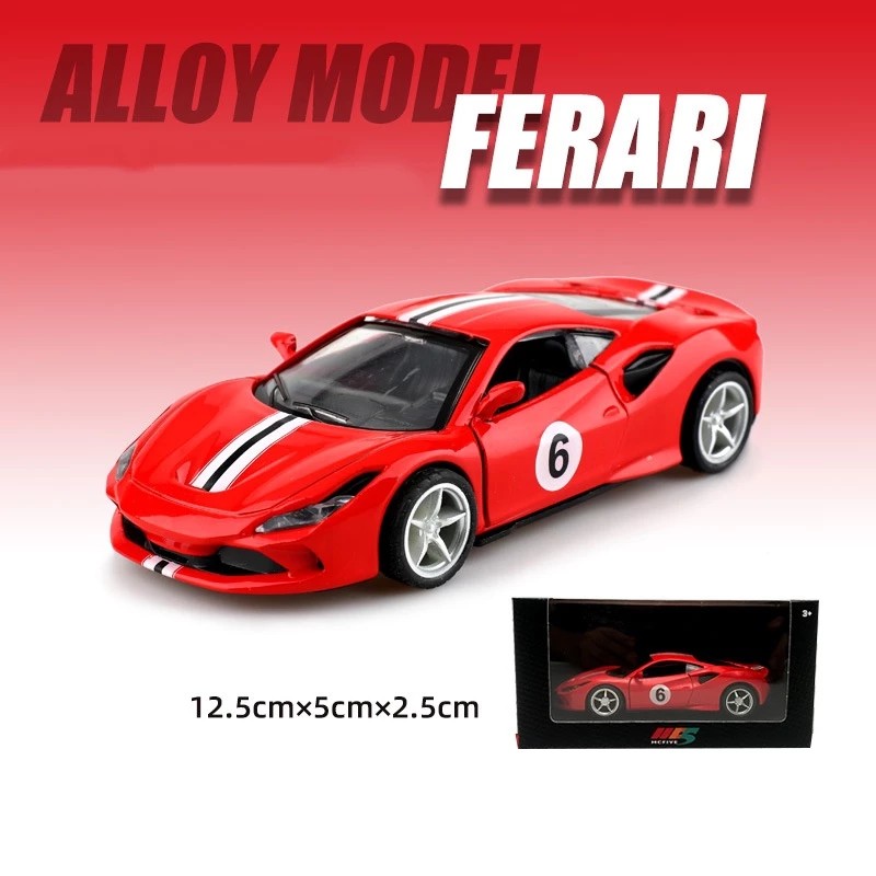 Ferrari F8 metal model car for kids 1:36 scale