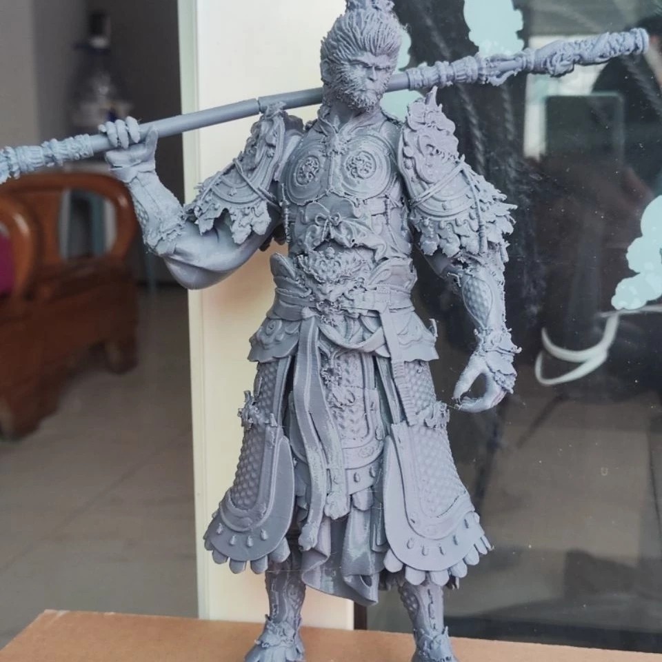 3D Model "Black Myth: Wukong" - Statue of the Mandate of Heaven of Sun Wukong, Legendary Character - Original White Model
