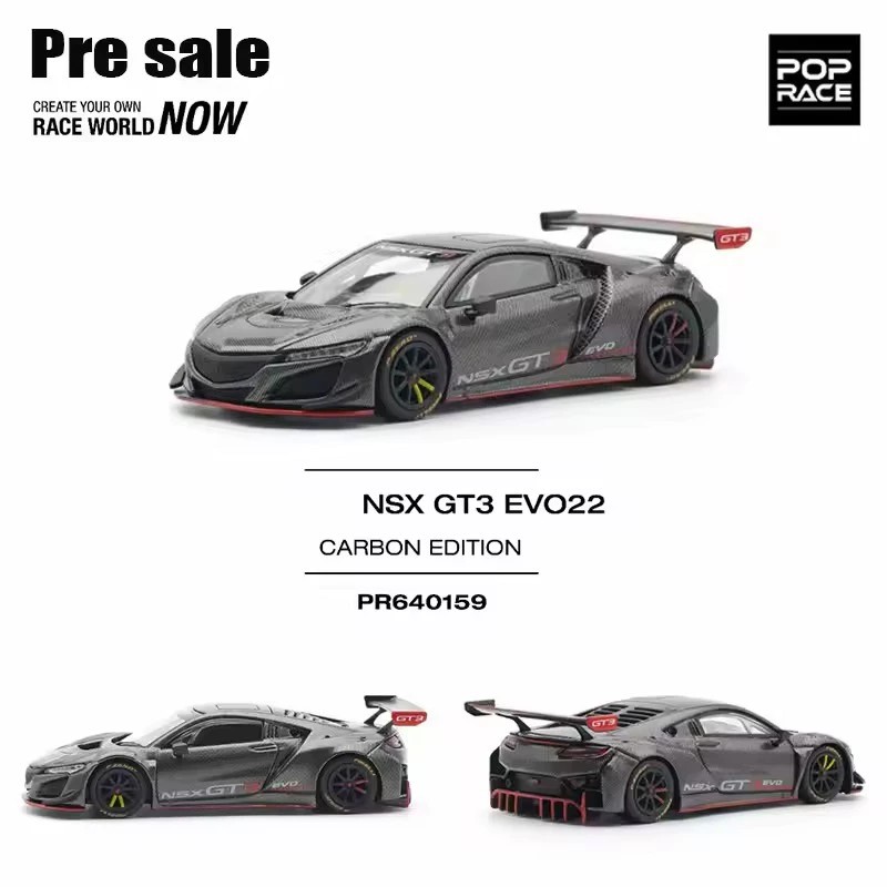 Honda NSX GT3 EVO 22 full carbon model 1:64 Poprace PR640159