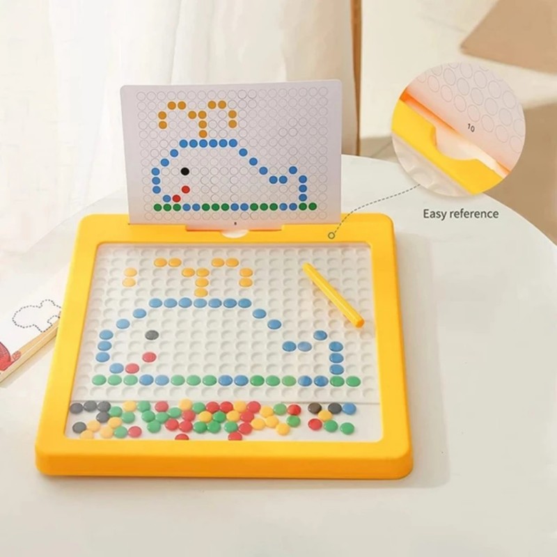 New Generation Magnetic Puzzle Drawing Board, Magnetic Puzzle Educational Toys, Magnetic Ballpoint Pen Drawing Board for Children