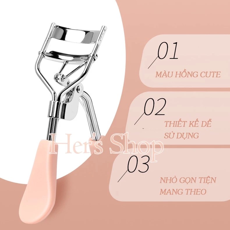 Super Curly Pink Eyelash Curler Classic Style - Easy-to-Use Eyelash Curler That Doesn't Cause Eyelash Loss or Pain