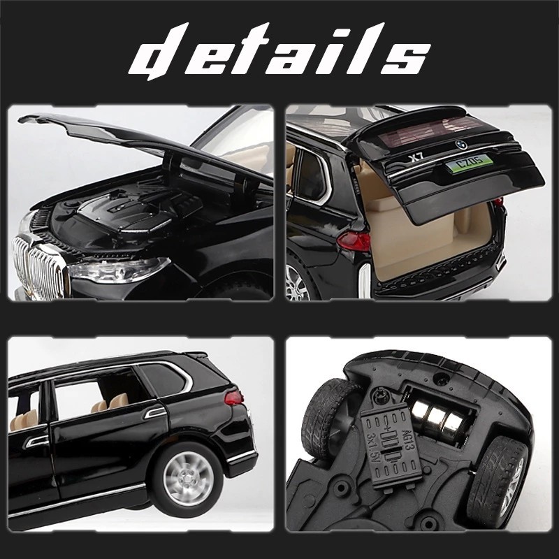 BMW X7 Alloy Car Model 1:32 Scale With Lights And Music
