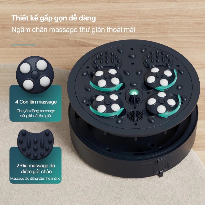 PHILIPS 6501 Massage Foot Bath - compact design, relaxing foot massage, heating with high capacity 800W