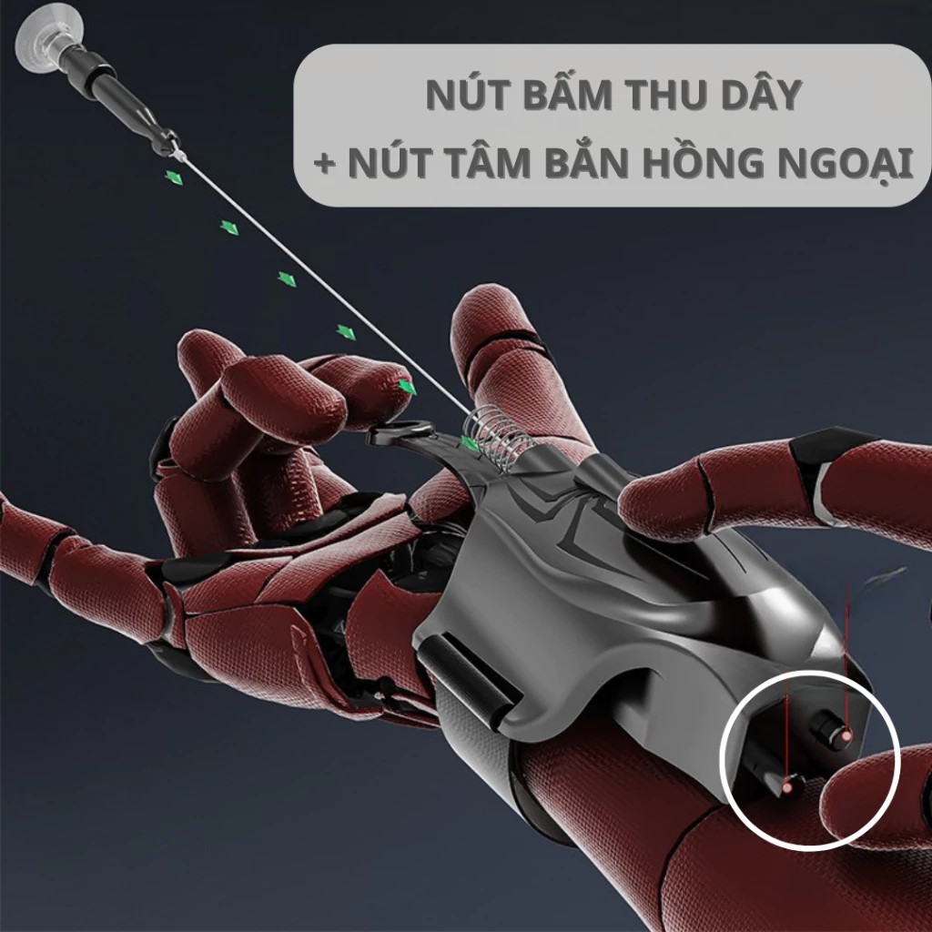 Automatic Spider Web Shooting Toy, Spiderman Toy for Kids, Automatic String Retractor, With Spiderman Gloves