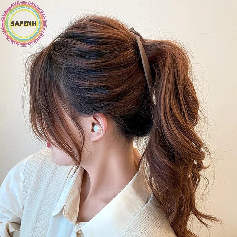 Safenh Fashion Fish Shape Hair Claw Simple Solid Color Banana Hair Clip For Women Girls Wave Comb Hair Clip Braided Clip VN