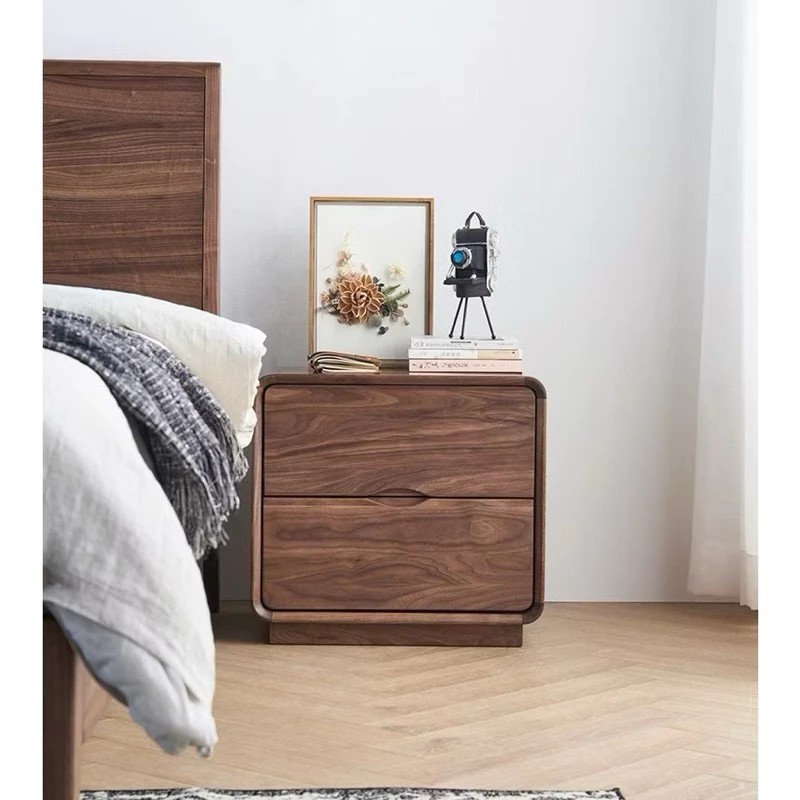 ♥️Freeship♥️wooden bedside cabinet with 2 drawers - cabinet with secret compartment