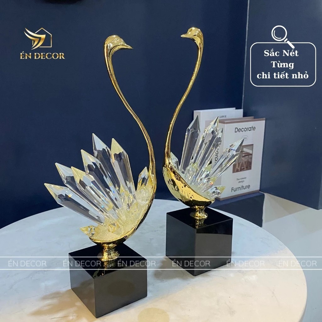 Swan Crystal Decoration SWALLOW DECOR Home Decoration, Living Room, Bedroom, Housewarming, Wedding, New House