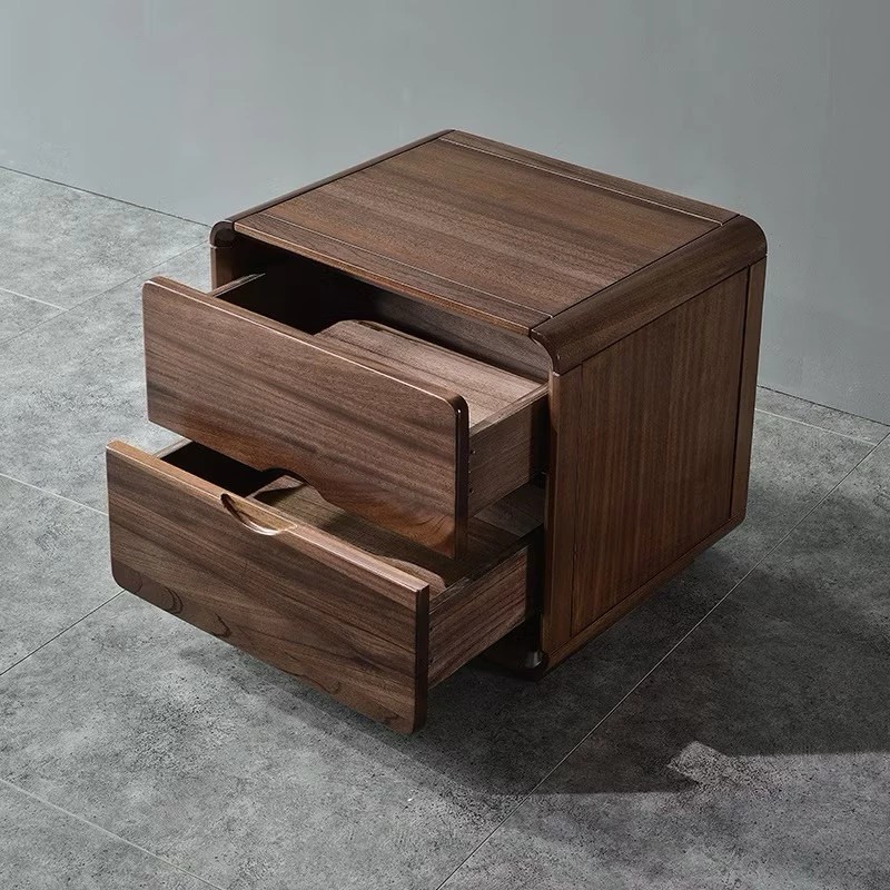 ♥️Freeship♥️wooden bedside cabinet with 2 drawers - cabinet with secret compartment