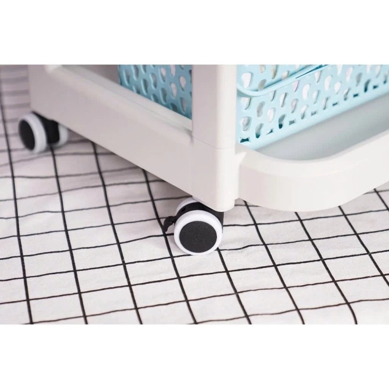 3T push shelf, high-quality, sturdy 3-tier multi-purpose push shelf with wheels