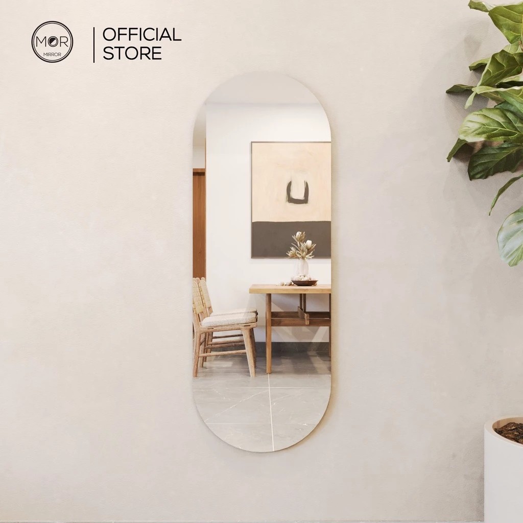 MOR MIRROR high-end oval LED touch room decoration mirror, size 70x170, full accessories