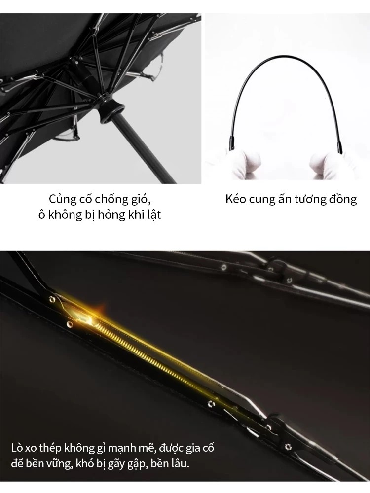 AIODIY Folding Umbrella Sun and Rain Protection, Anti-UV, Automatic Open and Close