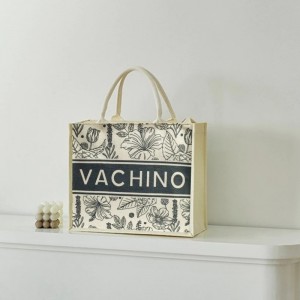 VACHINO - TX038 Vintage beach bag, travel straw bag, cool floral pattern, environmentally friendly. 12 month warranty