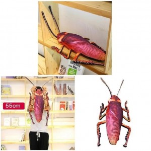 3D Simulation Cockroach Pillow Lifelike Cartoon Fake Cockroach Pillow