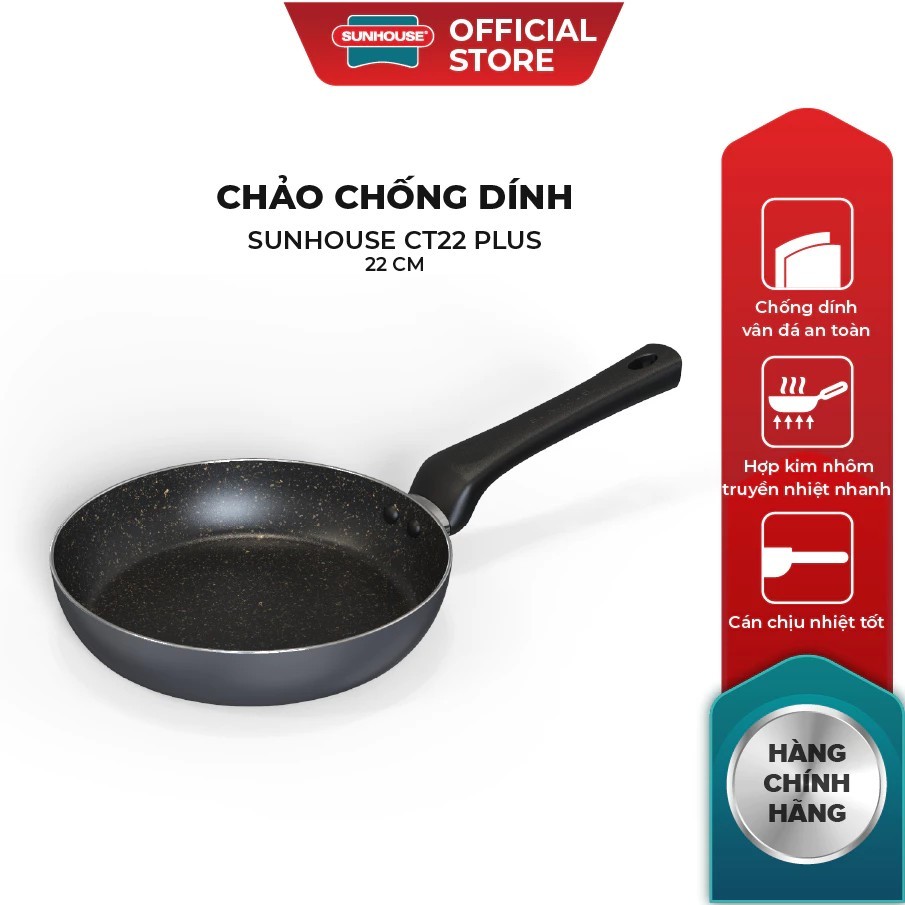 Sunhouse CT Plus NON-INDUCTION non-stick pan - Diameter: 22 CANNOT BE USED ON INDUCTION COOKERS