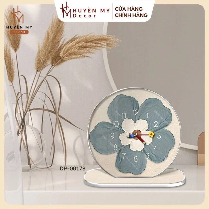 Cute Small Doomi Desk Clock Painting, Decor for Study Corner, Work Corner, Unique Gift Huyen My Decor