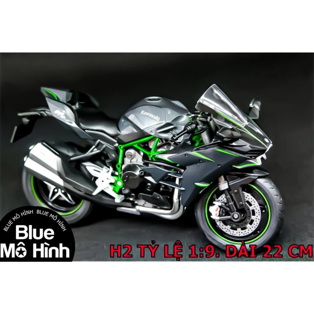 Kawasaki Ninja H2R H2 motorcycle model with light version 1:9