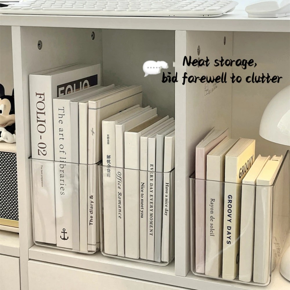 U Shaped Bookshelf Free Combination Acrylic Transparent Desktop Office Bookshelf Desktop Book Folder Book Organizer