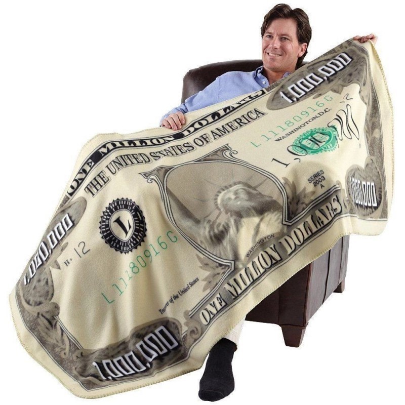 Dollar Pattern Office Blanket Soft Cool Many