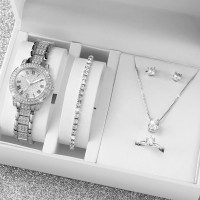 Fashion Stainless Steel Watch Strap with Rhinestones for Women