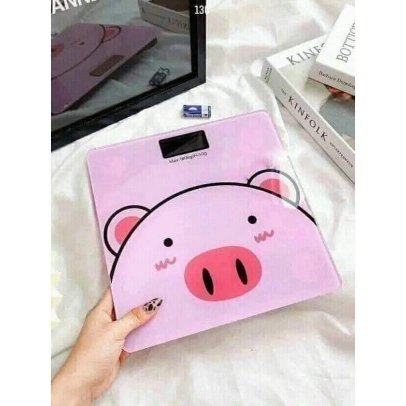 Electronic scale, pig-shaped health scale with battery and tape measure