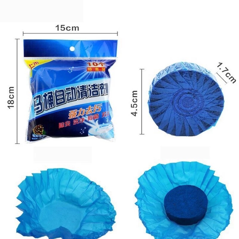 1 PACK OF 10 AUTOMATIC TOILET CLEANING TABLETS CLEANS AND DEODORIZES TOILET TABLETS